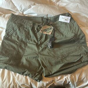 Green cargo shorts